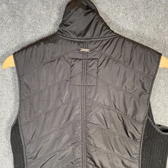 Prana Diva Vest Diagonal Zipper Black Quilted Sherpa Lined Size XL - Picture 7 of 7